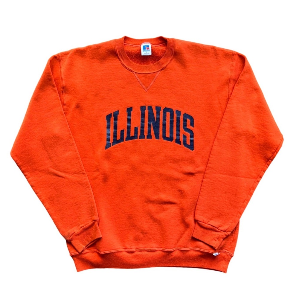 Vintage 80's University Of Illinois Russell Athletic Crewneck Size L